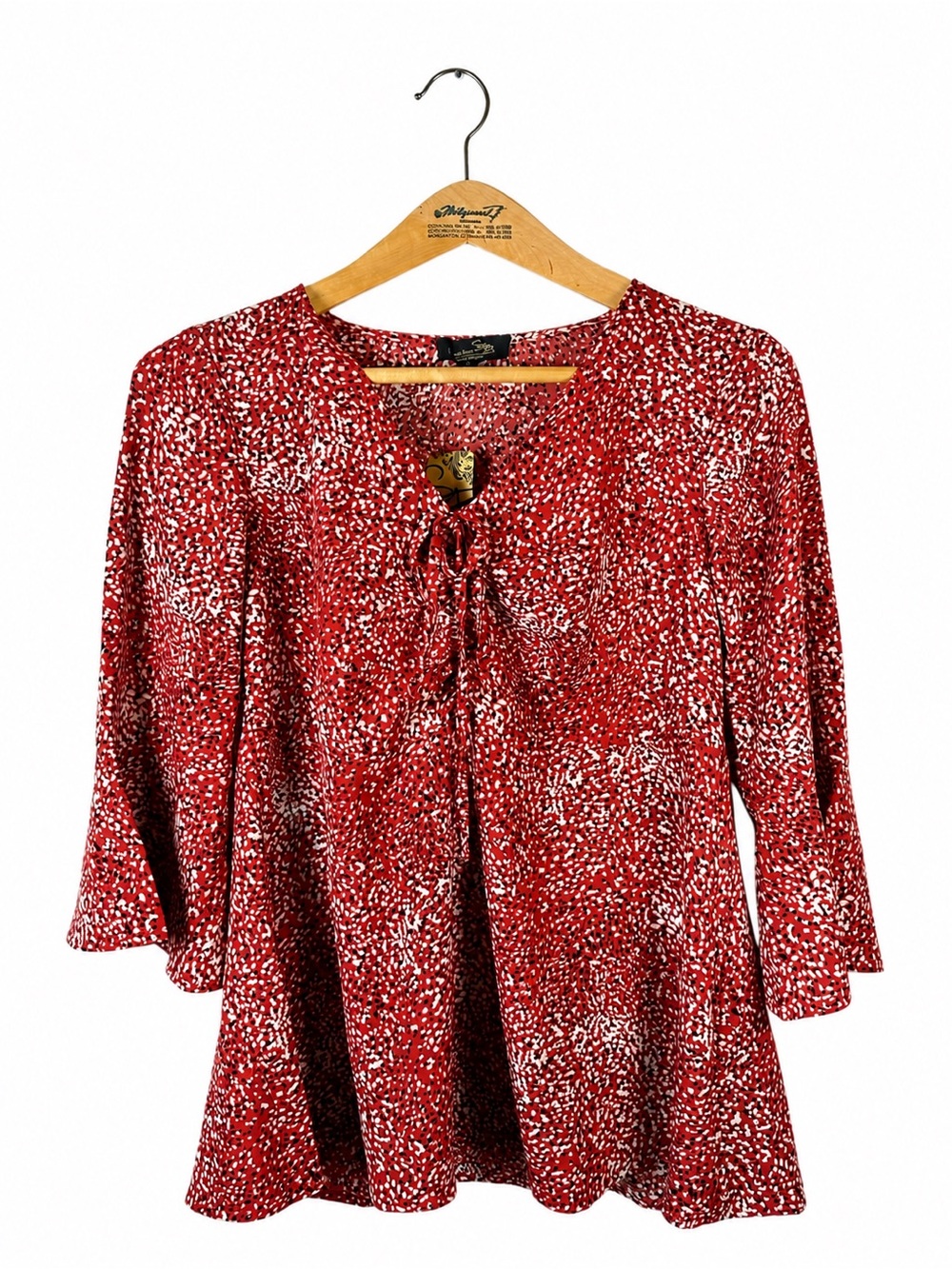 NWT Suzanne Betro Artsy Top Blouse Size M Career Bold Designer Fall Layering Lux